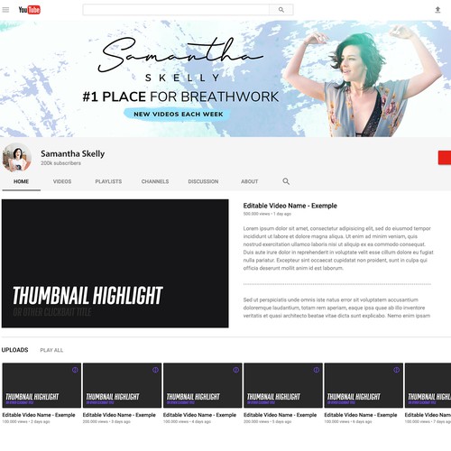 Youtube channel art