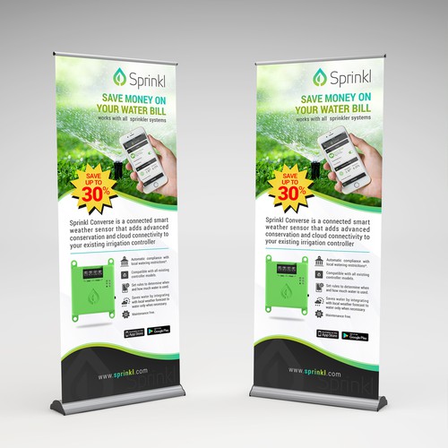 Expandable banner design for IoT company