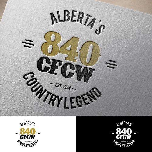 Create a logo for 840 CFCW, a hertiage Country Music Station that was established in 1954