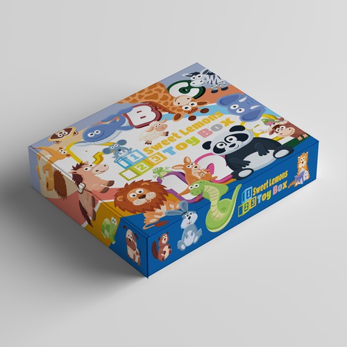Alphabet and number flash card box