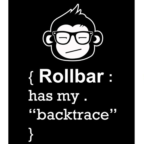 Geeky startup tshirt for developers who use Rollbar to fix errors