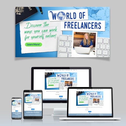 Banner header for World of Freelancers website