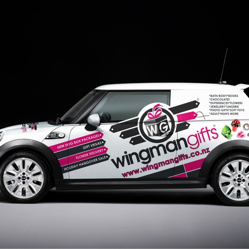 2003 Mini Cooper Wrapping Design for Wingman Gifts