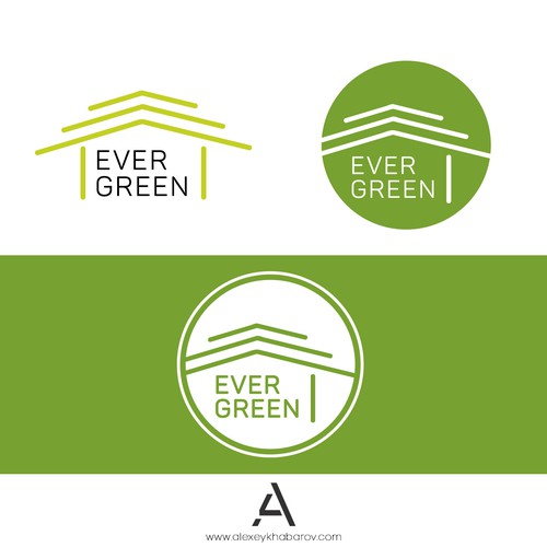 Minimalistic logo for Evergreen Architecture