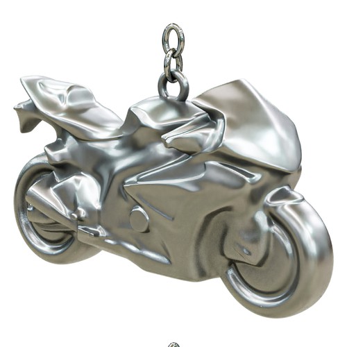 3D Motorbike Keychain