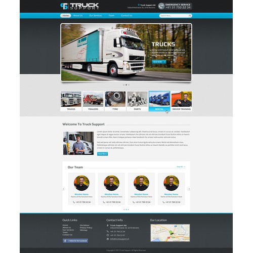 clear website for a truck maintence company