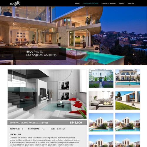 Real Estate Property Listing Detail Page