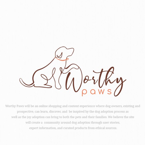 Logo design for Worthy Paw