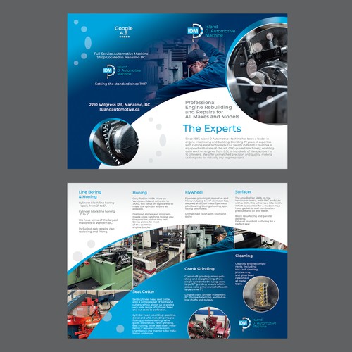 Design a Brochure for a Machine shop