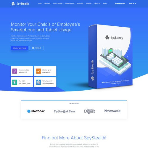 Sleek, modern , website design for Software company