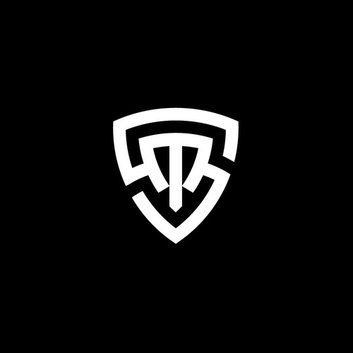 Bold SM shield monogram logo design