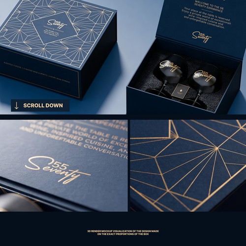 Luxury gift box for wine glasses