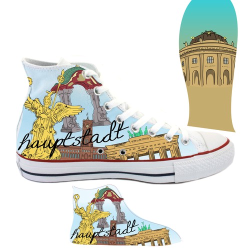 create gripping city or country designs for chucks in a modern cool look