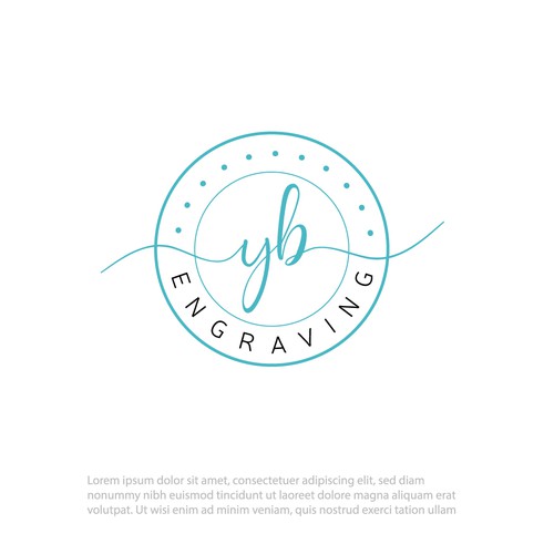 yb engraving logo design