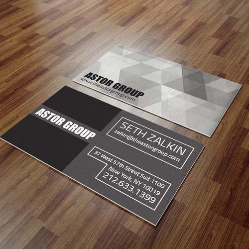 Astor Group - Business Card Proposal Design 3