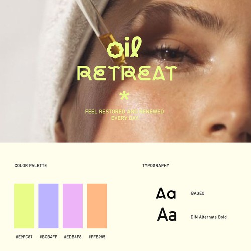 OIL RETREAT  Colorful & Modern Skincare Branding