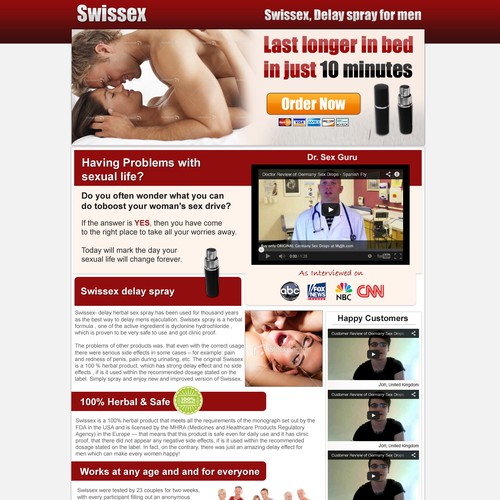 Landing SALES Page for Swissex