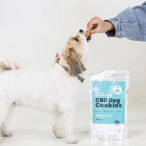 Label Design for the brand Paws Choose Us - CBD Dog Cookies Us
