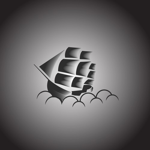 OLD SHIP ON THE CLOUD