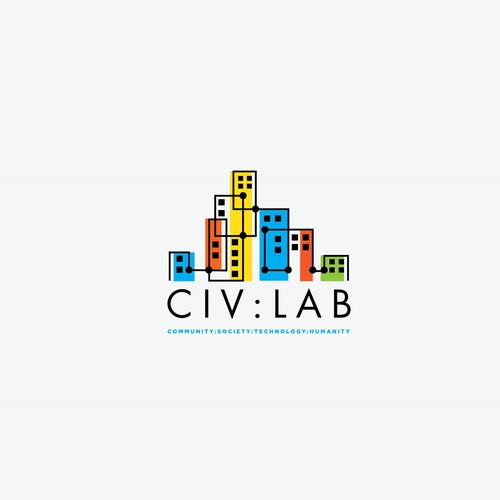 modern flat logo for civ lab