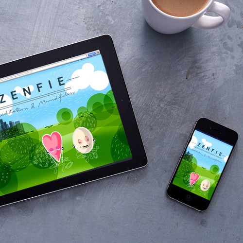 Create illustrations and design identity for Zenfie