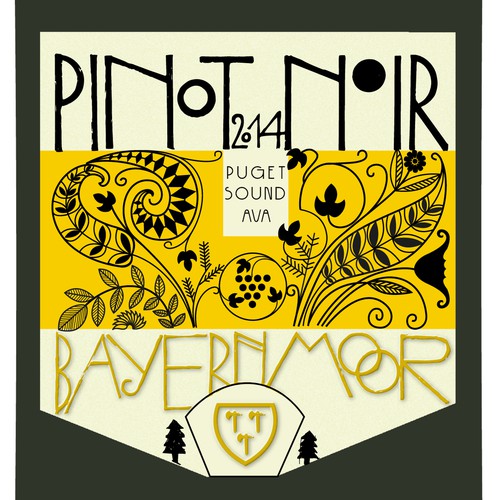 Wine label for Pinot Noir