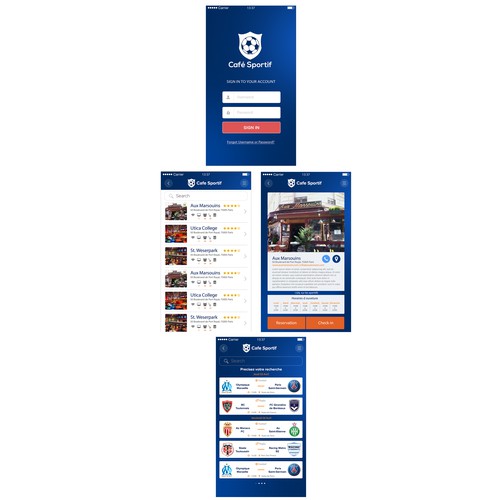 App desing for Sportif