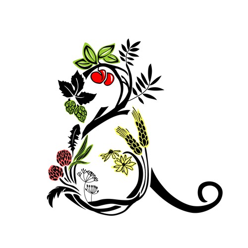 Botanical ampersand illustration
