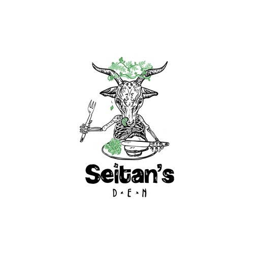 Logo for a vegan restaurant.