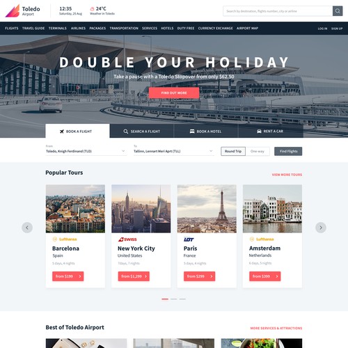 Airport Website Design