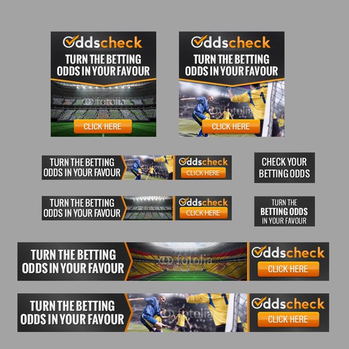 Super attractive banners for odds site