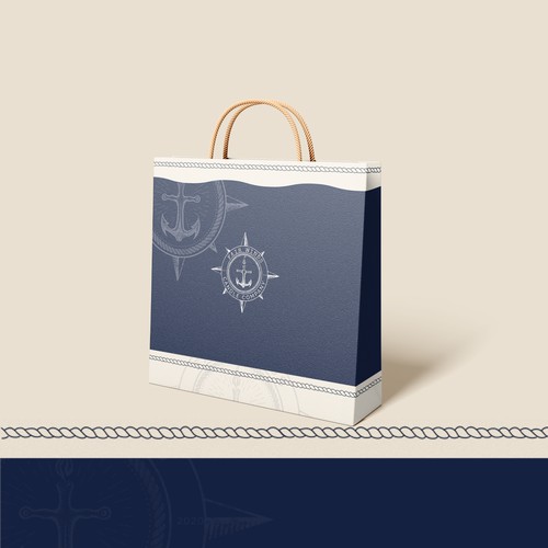 Design a Nautical Shopping Bag for a Candle Store in Maryland