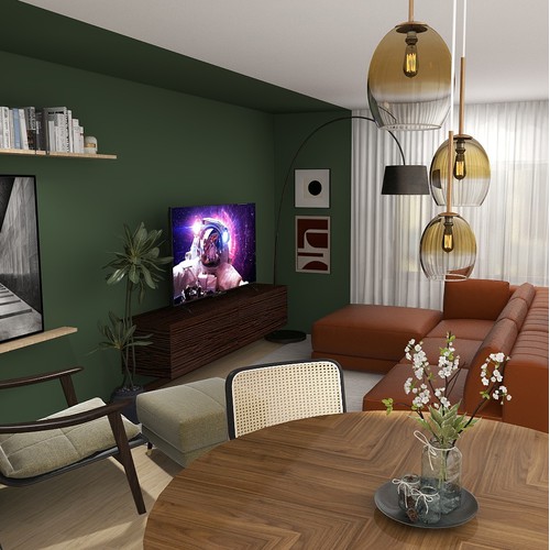 Interior design: project and realistic 3D render