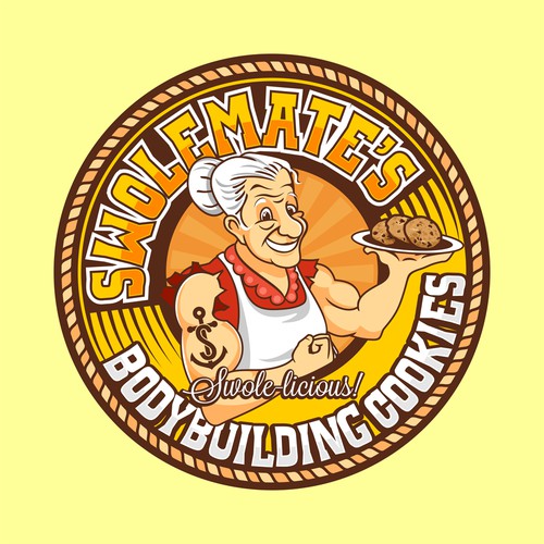 Create An Eye-Grabbing Logo For Swolemate's Bodybuilding Cookies! 