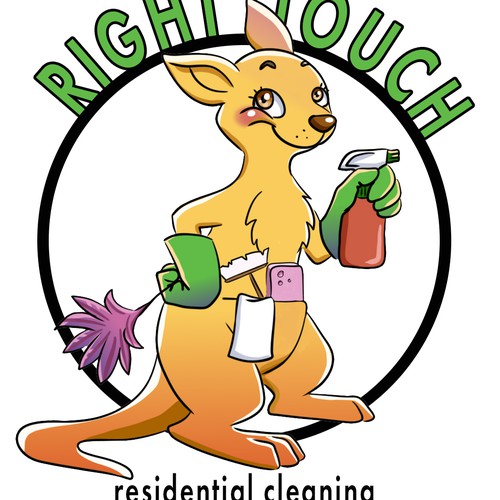 Animal mascot for cleaning company