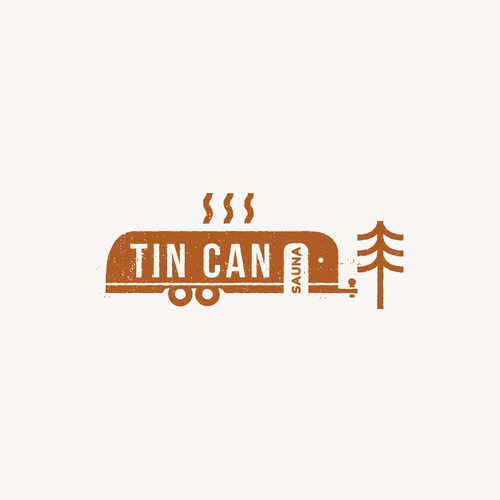 Rustic logo for a sauna brand in Canada