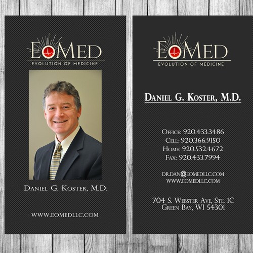 Create cards for a professional, traditional, but innovative concierge medicine practice.