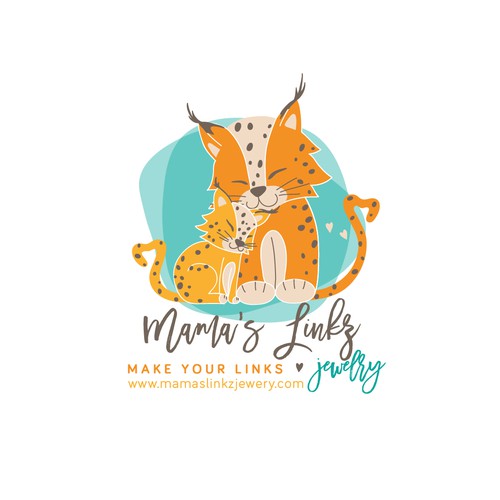 Loving mama and baby linx for jewelry maker