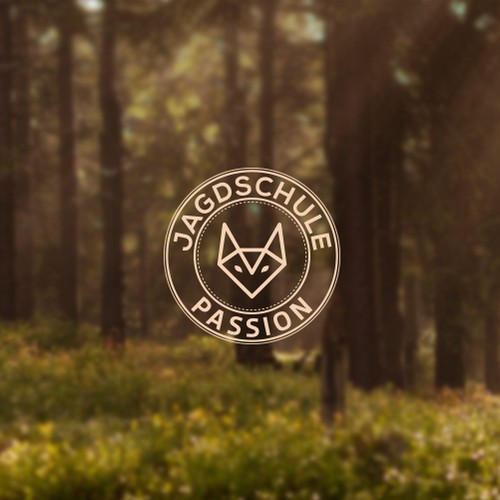 Modern, abstract logo for hunting school.