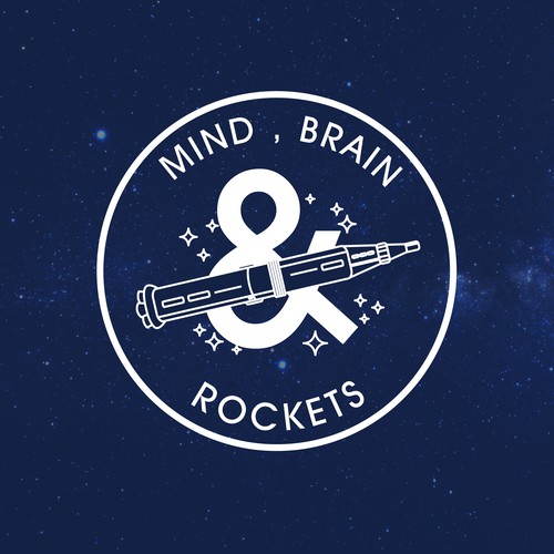 Mind, brain and rockets  Logo concept 