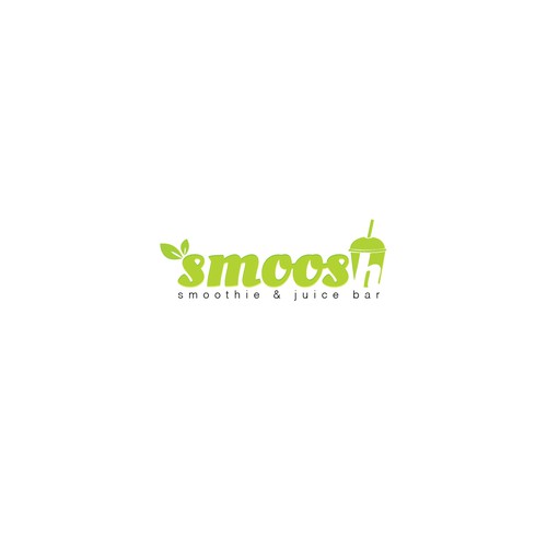 logo concept for Smoosh smoothie and juice bar