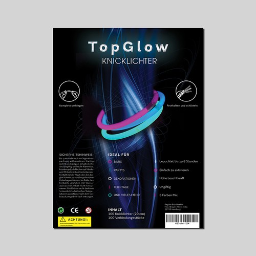 Package Design for Glow Sticks