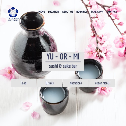 Sushi and Sake Bar Home Page Design