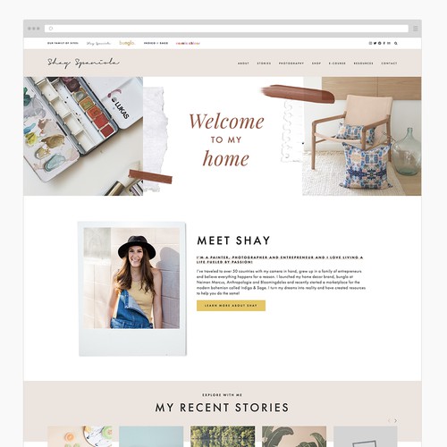 Squarespace Homepage for Female Business Owner