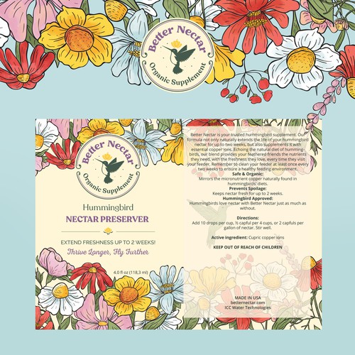 Better Nectar- Hummingbird organic supplement 🌺✨