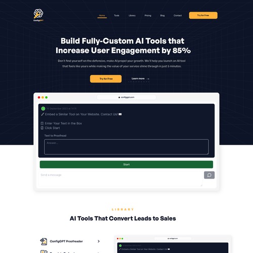 Web Design for AI company