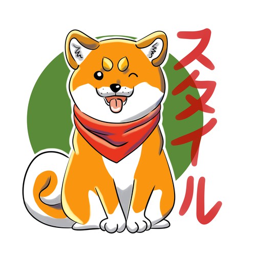 Shiba-inu dog t-shirt design