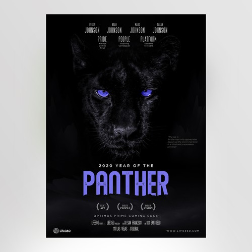 Panther movie poster design