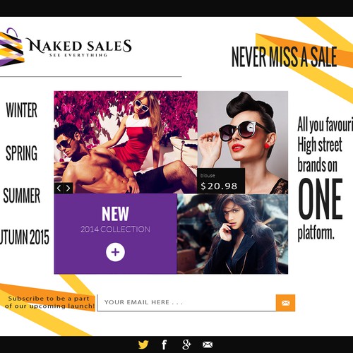 Create a captivating landing page promoting the biggest high street fashion brands in the UK.