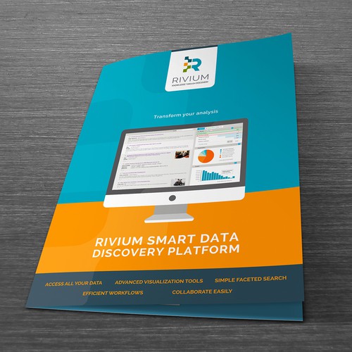 Brochure cover for software company